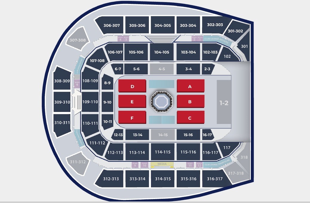 Цены на билеты UFC  в USD: 